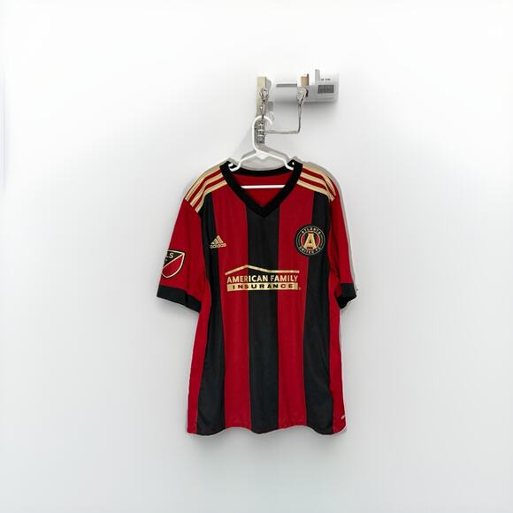 Adidas Atlanta United FC 2017 Inaugural MLS Jersey Youth Large Black Red - Picture 1 of 10